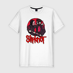 Мужская slim-футболка Slipknot rock
