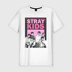 Футболка slim-fit Stray Kids boy band, цвет: белый
