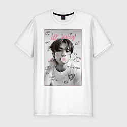 Футболка slim-fit Lee Know Stray Kids, цвет: белый