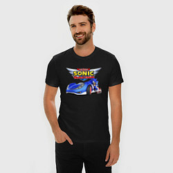 Футболка slim-fit Team Sonic racing - hedgehog, цвет: черный — фото 2