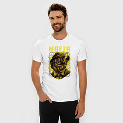 Футболка slim-fit Мафия обезьяна с сигарой, цвет: белый — фото 2
