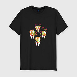 Мужская slim-футболка The Beatles group