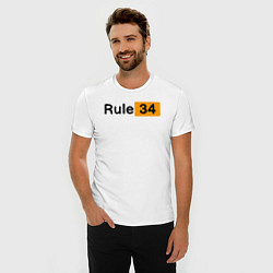 Футболка slim-fit Rule 34, цвет: белый — фото 2