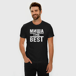 Футболка slim-fit Миша the best, цвет: черный — фото 2