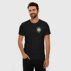 Футболка slim-fit Сборная Бразилии, цвет: черный — фото 2