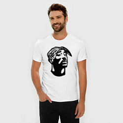 Футболка slim-fit 2Pac - head, цвет: белый — фото 2