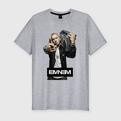 Мужская slim-футболка Eminem boombox