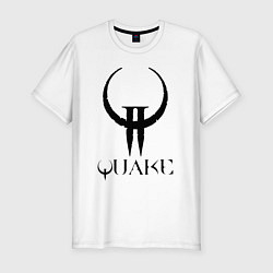 Мужская slim-футболка Quake II logo