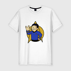 Футболка slim-fit Spoke - vault boy, цвет: белый