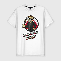 Футболка slim-fit Vault boy - terminator, цвет: белый