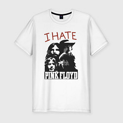 Футболка slim-fit I hate pink floyd как у Sex Pistols, цвет: белый