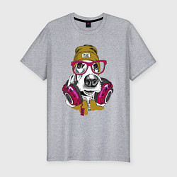 Мужская slim-футболка Dj dog