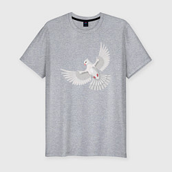 Мужская slim-футболка Белый голубь