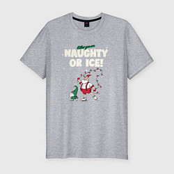 Мужская slim-футболка Naughty or ice