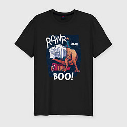 Футболка slim-fit Rawr boo, цвет: черный