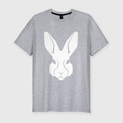 Футболка slim-fit White rabbit head, цвет: меланж