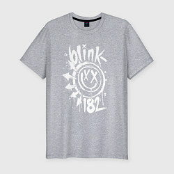 Мужская slim-футболка Blink 182 logo