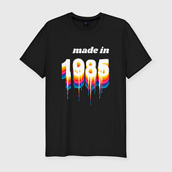 Футболка slim-fit Made in 1985 liquid art, цвет: черный