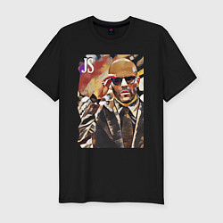 Футболка slim-fit Jason Statham - кинозвезда, цвет: черный