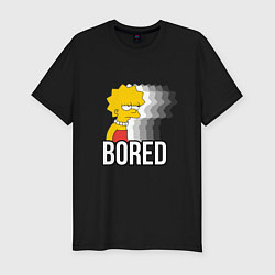 Футболка slim-fit Лиза Симпсон - bored, цвет: черный