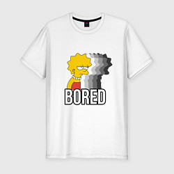 Футболка slim-fit Лиза Симпсон - bored, цвет: белый