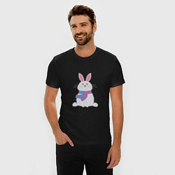 Футболка slim-fit Серый кролик, цвет: черный — фото 2