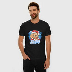 Футболка slim-fit Christmas beach party, цвет: черный — фото 2
