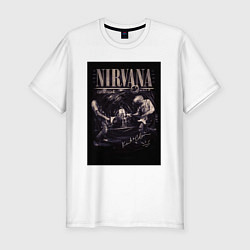 Футболка slim-fit Nirvana live, цвет: белый