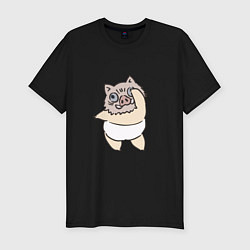 Футболка slim-fit Иноске в танце - Клинок, уничтожающий демонов, цвет: черный