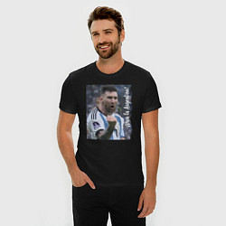 Футболка slim-fit Viva la Argentina - Lionel Messi - world champion, цвет: черный — фото 2