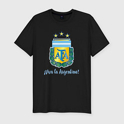 Мужская slim-футболка Эмблема федерации футбола Аргентины