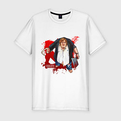Футболка slim-fit Gabe Newell - Dota 2, цвет: белый