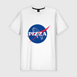 Футболка slim-fit Nasa - pizza, цвет: белый