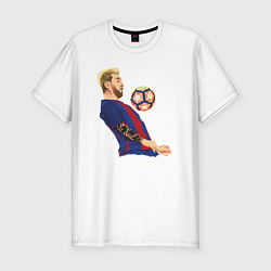 Футболка slim-fit Messi Barcelona, цвет: белый