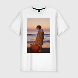 Футболка slim-fit Fujii Kaze Tabiji, цвет: белый