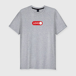 Футболка slim-fit Love on, цвет: меланж