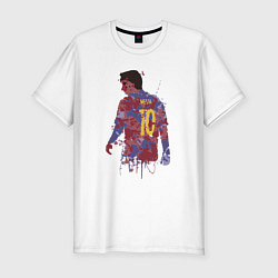 Футболка slim-fit Color Messi, цвет: белый