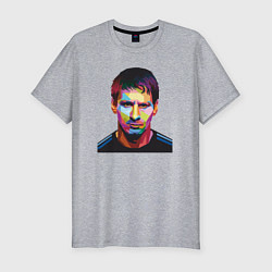 Мужская slim-футболка Face Messi