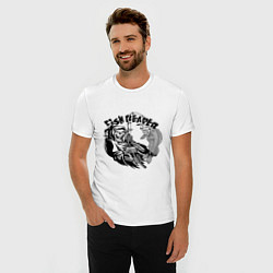 Футболка slim-fit Fish reaper, цвет: белый — фото 2