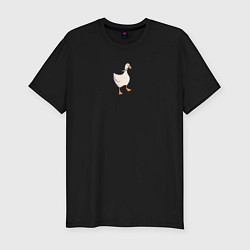 Футболка slim-fit Гусь с ножом, цвет: черный
