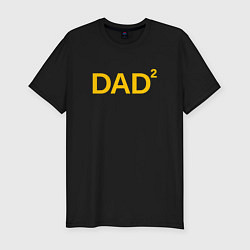 Мужская slim-футболка Отец двойни