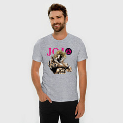 Футболка slim-fit Дио Брандо - JoJo Bizarre Adventure, цвет: меланж — фото 2