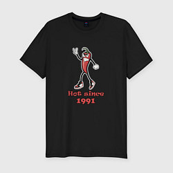 Футболка slim-fit Hot since 1991, цвет: черный