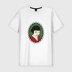 Футболка slim-fit Амели, цвет: белый