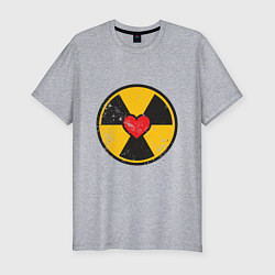 Мужская slim-футболка Радиация любви