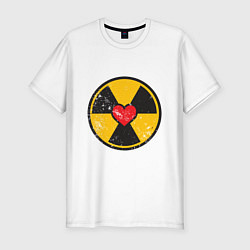 Футболка slim-fit Радиация любви, цвет: белый
