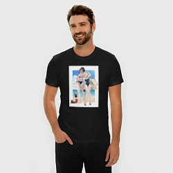 Футболка slim-fit Усио Кофунэ и Хидзуру Минаката - Summertime Render, цвет: черный — фото 2