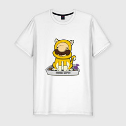 Мужская slim-футболка Mario super kitty