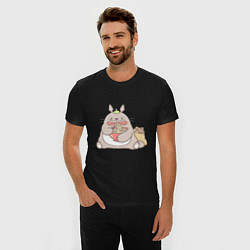 Футболка slim-fit Голодный Тоторо, цвет: черный — фото 2