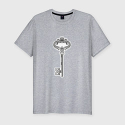 Футболка slim-fit Ключик он к замочку, цвет: меланж